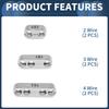 INFINAUTO Engine Spark Plug Separator Internal 7mm 8mm Ignition Wire Separator Holder for Chevrolet Ford Plastic Silver Tone 6pcs