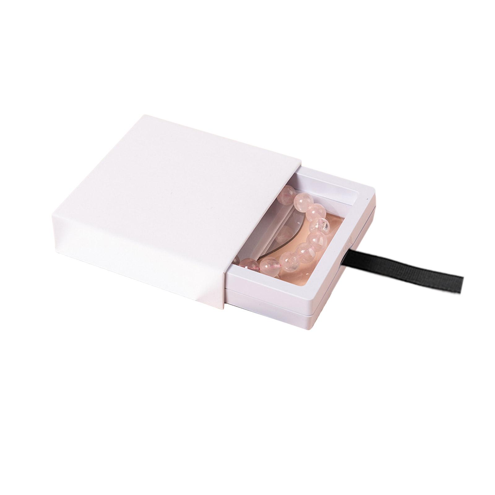 

Цветной пластиковый подвесной плавающий дисплей для серег, монет, драгоценных камней, колец, для хранения ювелирных изделий, подставка с ПЭ мембраной, ящик белый