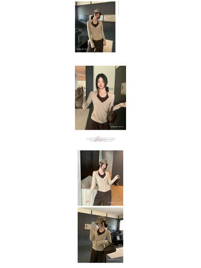 Women's Korean-Style Long-Sleeve Autumn T-Shirt - Elegant and Stylish Base Layer