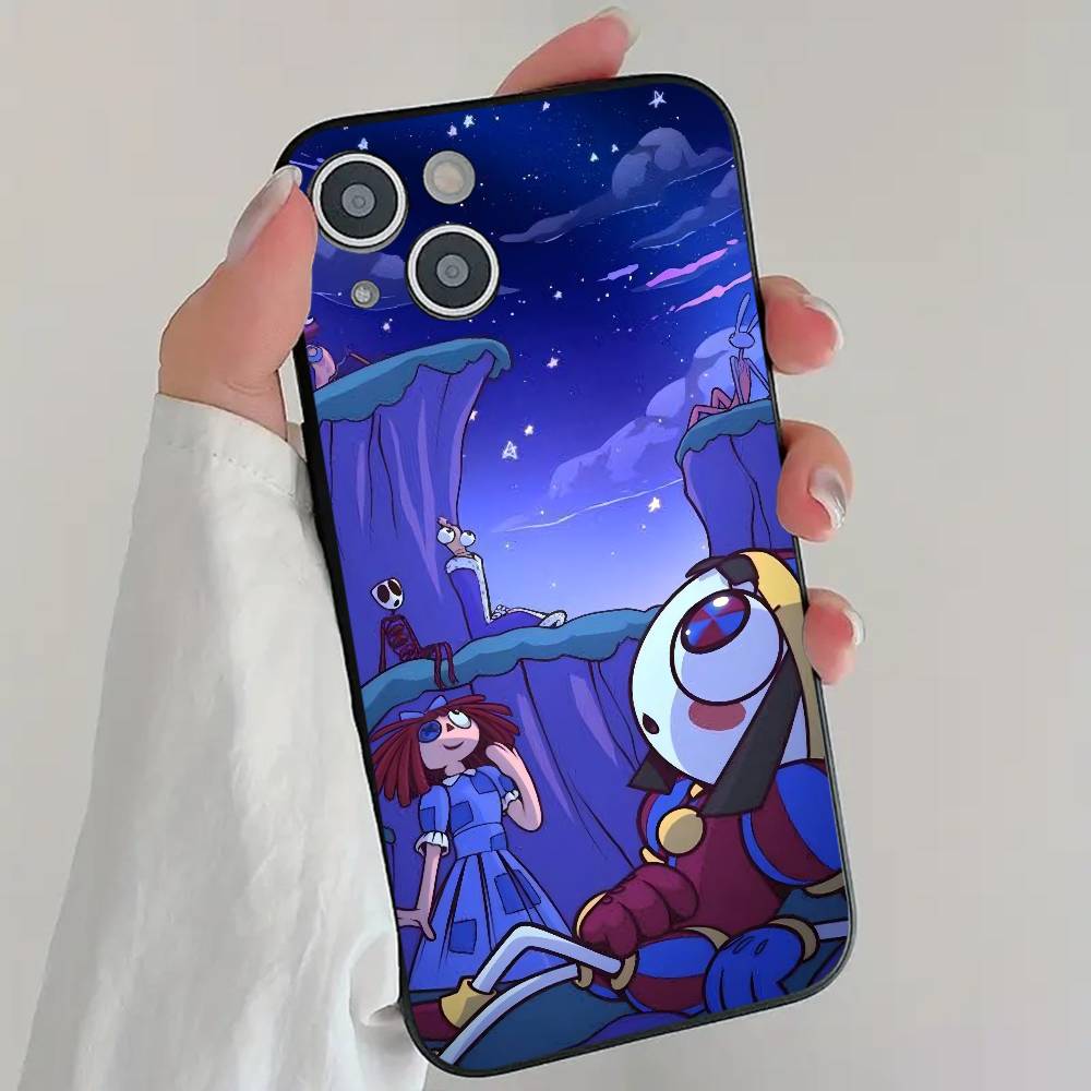 Coque de téléphone Anime The A-Amazing Digital C-Circus Cool Silicone Noir Souple Pour IPhone 16 15 14 13 12 11 X XR Plus Pro Max Plus