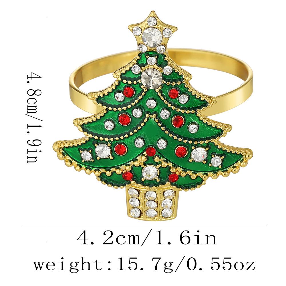 Christmas Tree Napkin Ring Metal Creative Napkin Buckle Santa Claus Versatile Napkin Rings for Christmas Dinner Table Decor 2026