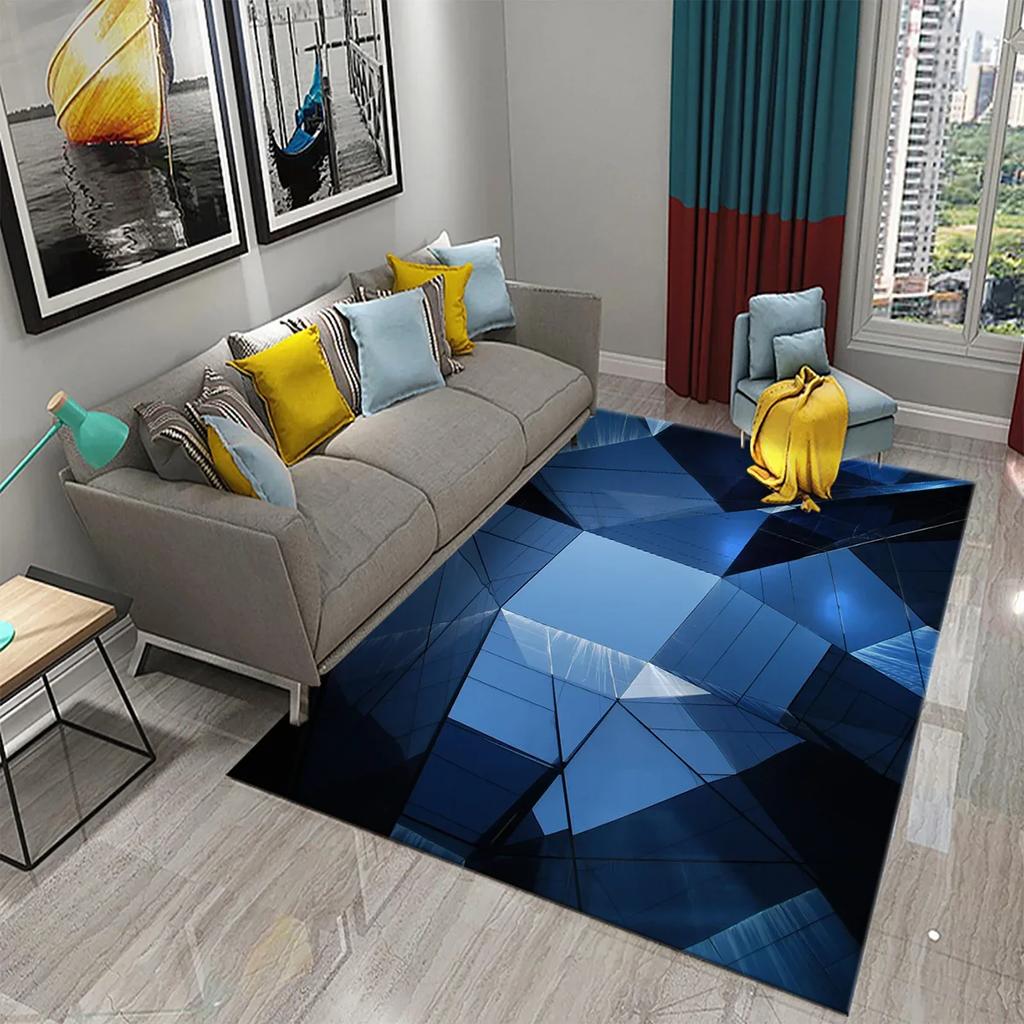 Colorful Surreal Abstract Psychedelic Art Carpet Non Slip Comfort Floor Carpet Home Decor Mat for Living Room Bedroom Area Rugs