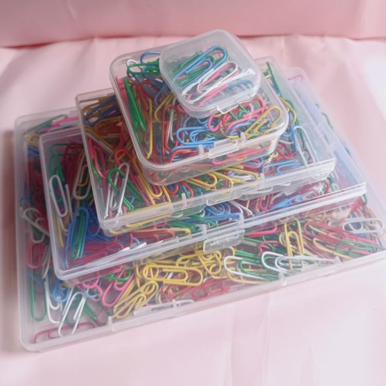

Office Stationery: Colorful Plastic-Coated Paper Clips in Flat Bookmark Box Box of 10, No. 1