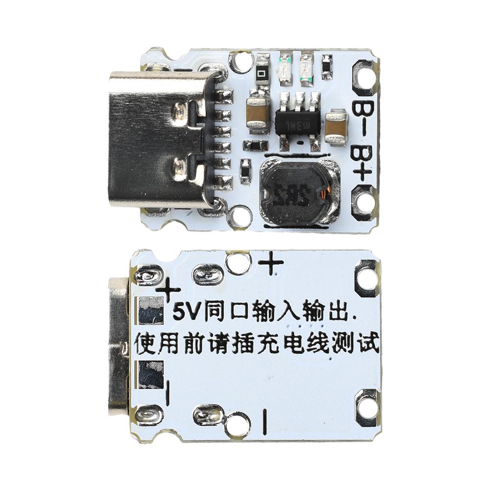 

DC 5V Charge/Discharge Module 1.2A Mini Li-ion Battery Charging Module Boost Power Supply Board with Protection Type C