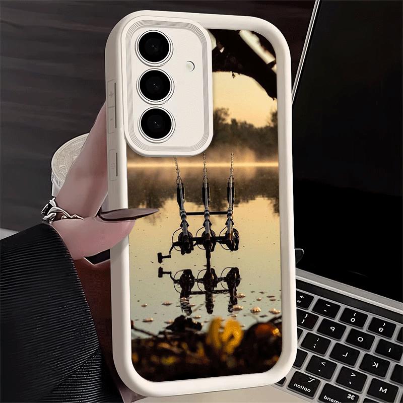 Phone Case for Samsung Galaxy A17 A16 A15 A14 A13 Carp Fish Fishing Rod A56 A36 A26 A55 A35 A25 A54 A34 A24 A53 A33 A23 A07 A06