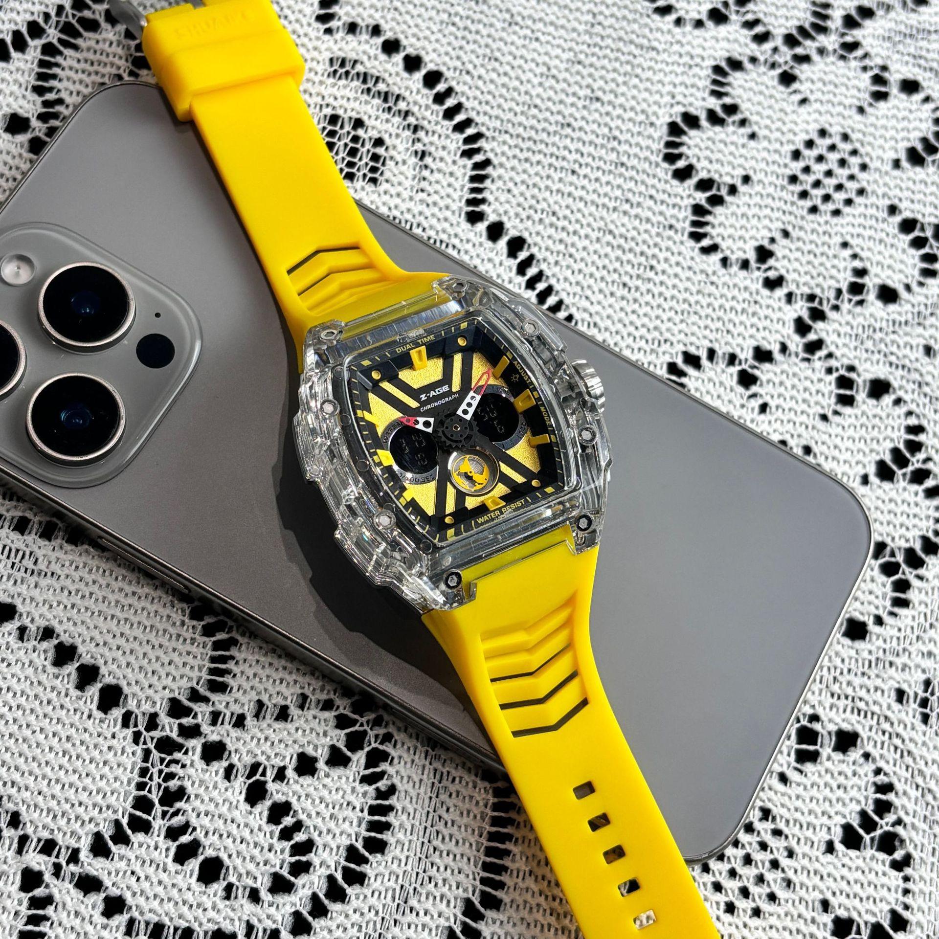 Men s Business Quartz Watch Wine Barrel dial Luminous Sports Men s Waterproof Watch Date Clock