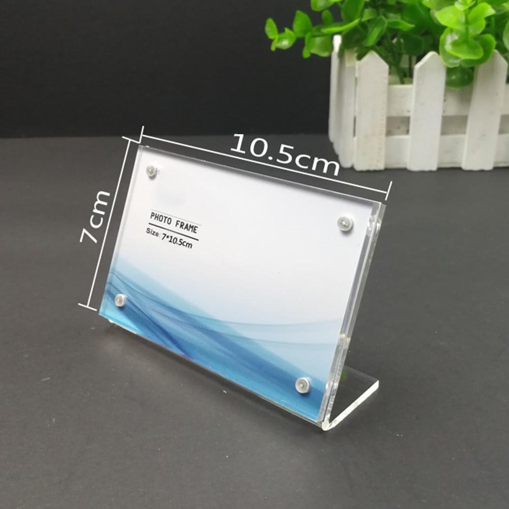 Stand Display Rack Table Tag Acrylic Transparent Frame
