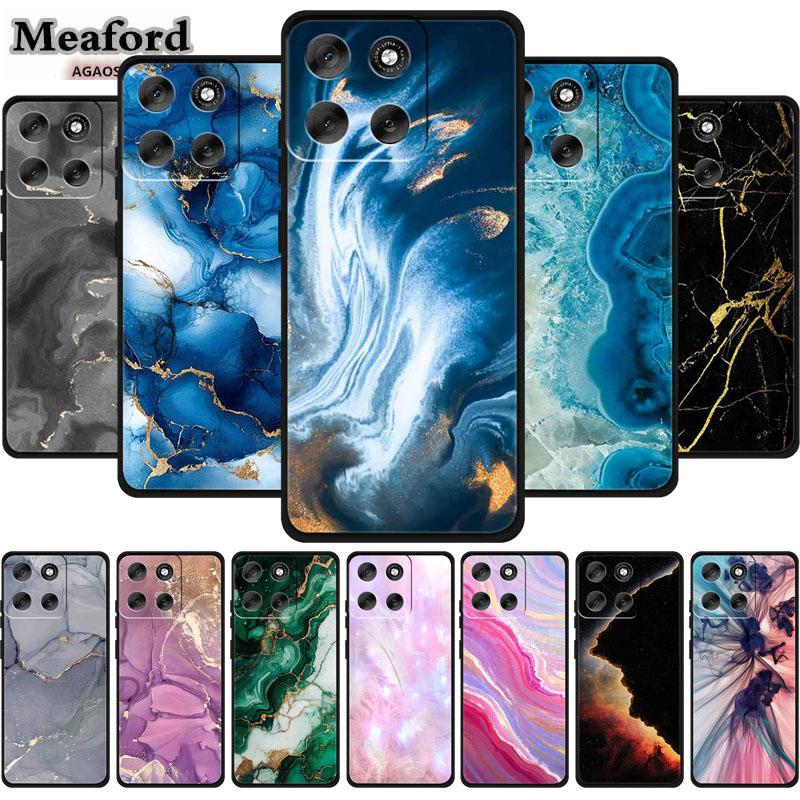 For Moto G86 G 86 Marble Case Luxury Silicone Phone Back Cover etui New Coque TPU Soft Cases for Motorola MotoG86 Funda Shield