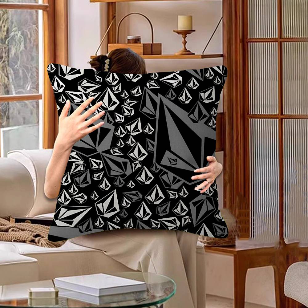 V-Volcoms LOGO Personalized Pillow Cover Kids Bedroom Wild Party Decor Pillowcase Kid Birthday Shower Gift