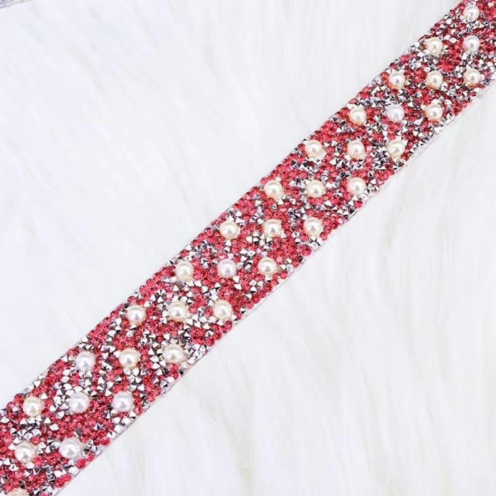 DIY Self Adhesive Rhinestone Chain 1Yard Resin Rhinestone Trim  Dress Skirt Clothing Accessories