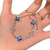 New Four-leaf Clover Bracelet Sparkling Lucky Clover Pull-out Bracelet Niche Luxury Jewelry for Women