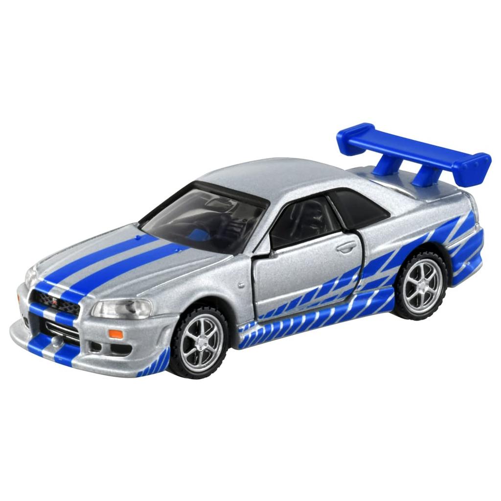 Blue TAKARA TOMY ``Tomica Premium Unlimited 08 Fast and Furious BNR34 SKYLINE GT-R'' Mini car car toy 6 years old and older Boxed Toy safety standard