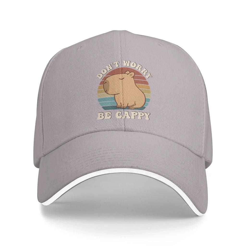 Rodent Capybara Sun Baseball Cap Summer Unisex Unisex Dont Be Worry Be Cappy Print Hip Hop Hats Casual Camping Baseball Caps