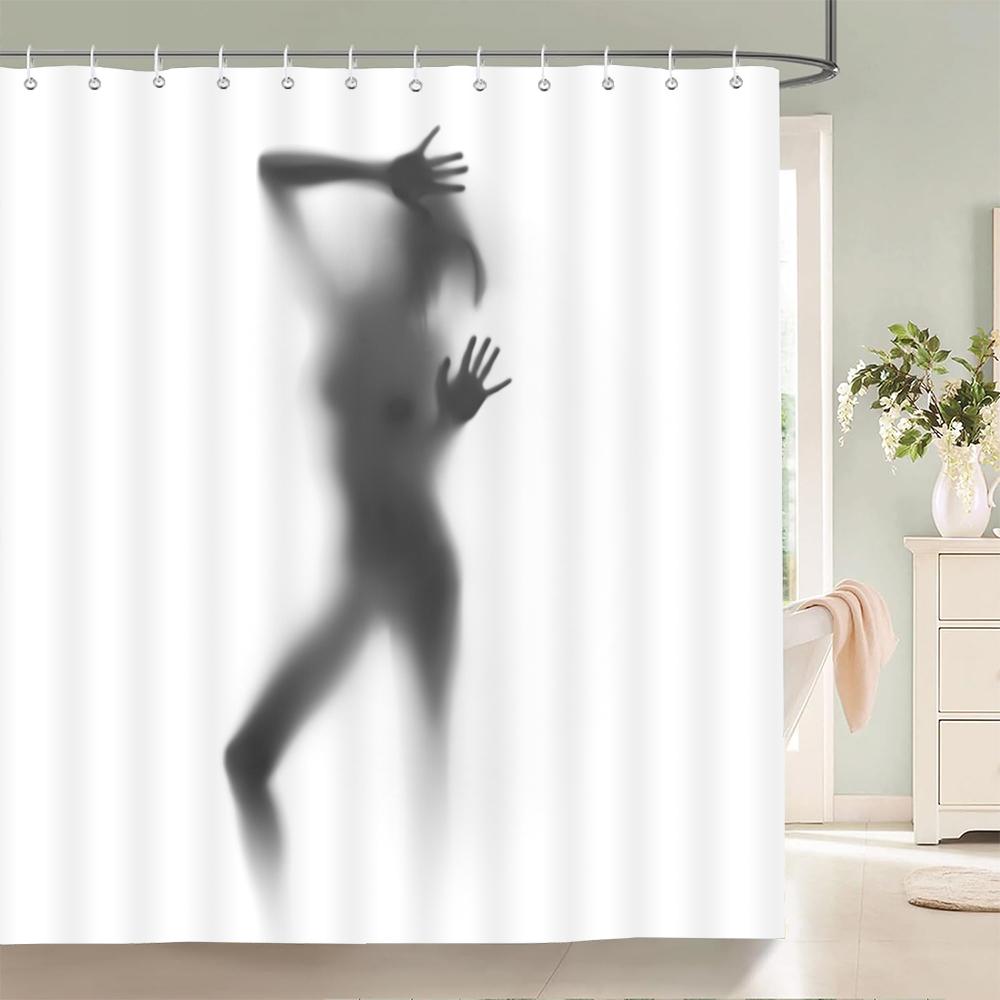 Sexy Woman Bath Curtains Waterproof Bathroom Shower Curtain Girl Shadow 3d print With Hooks Polyester Cloth 180*200 Bath Screen