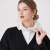 Elegant Ruffle Lace Detachable Collar False Collar Decorative Shawl Half Shiirt Fashion Neck Accessory For Office Women