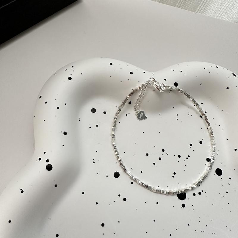 

Корейский стиль S925 стерлинговое серебро неправильной формы камень ключичная цепочка ожерелье 925 Silver