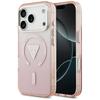 Coque MagSafe Guess IML Logo Triangle Dégradé pour iPhone 17 Pro Rose