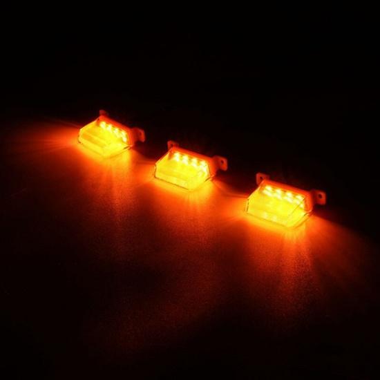 For Toyota Tundra for PRO 2022-2024 3pcs LED Front Grille Lights Kit Amber Lamps | Black | Polished | Left | 1 Year Manufacturer Warranty