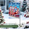 Christmas snowman trainGarden Flag 12x18 Inch Double Sided for Courtyard Outdoor Welcome Flag Decoration (Excluding flagpole)