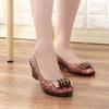 Ladies Crystal Jelly Wedges Sandals Woman Transparent Cut-outs Shoes Comfortable Mom Summer Sandalias Open Toe