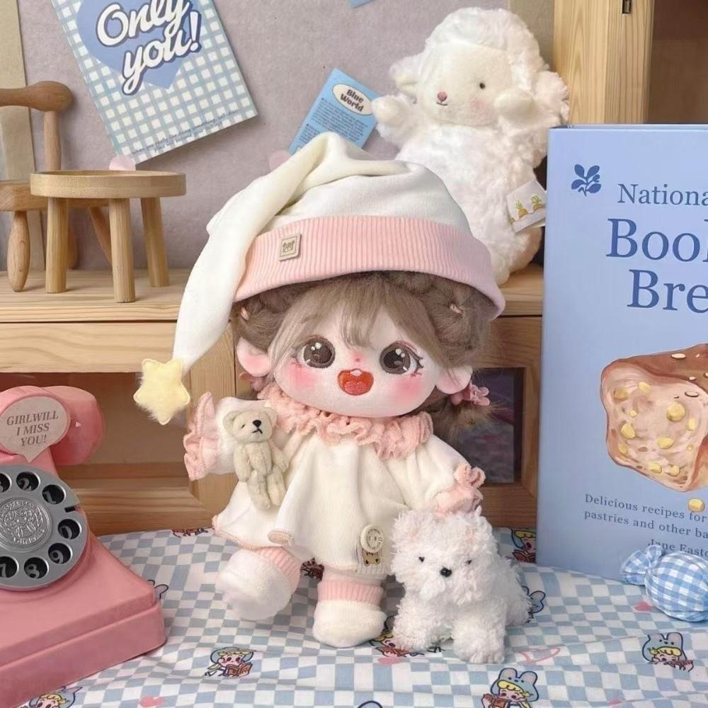 Cute Pajama Set Top Underwear Hat Shoes Doll Accessories 20cm Cotton Doll Clothes  Brithday Gift