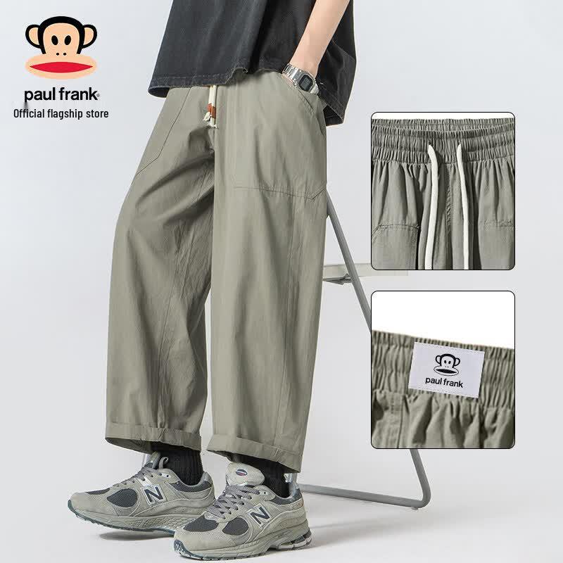 Paul Frank Men s Retro Loose Straight Cropped Casual Pants 3XL зелёный