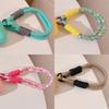 Color-blocked Braided Bracelet for Mobile Phone Case Hanging Chain Mobile Phone Rope Portable Wrist Strap Rope Hand-held Contrasting Color