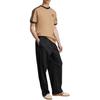 adidas Oryginalna koszulka męska z krótkim rękawem i okrągłym dekoltem, slim fit, z trzema paskami, jasnobrązowa, JY1370