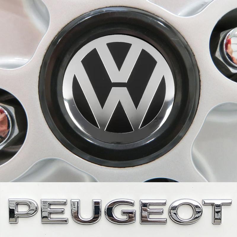 KUDFZ1 Car Wheel Center Hub Cap Stickers Accessories  For VW Golf Amarok T5 Phaeton Teramont ID3 Tiguan T-Cross Passat Magotan Arteon