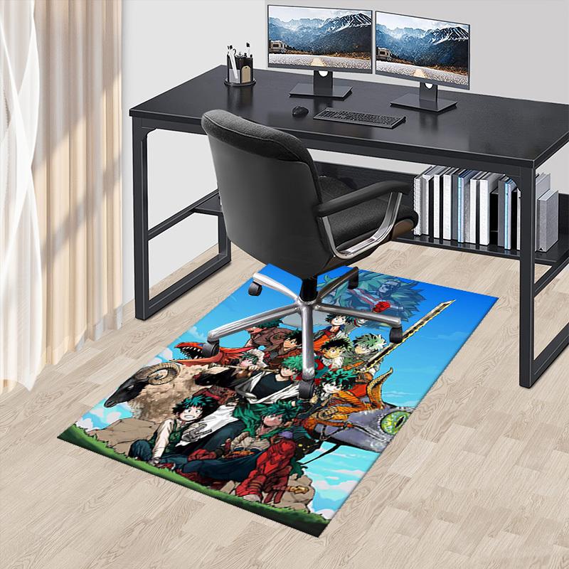 

1pc My Hero Academia Theme Chair Mat - Anime Cartoon Design, Non-Slip Carpet for Office Use, Suitable for Home Decor, Living Room, Bedroom, Game Room, 60cm by 90cm