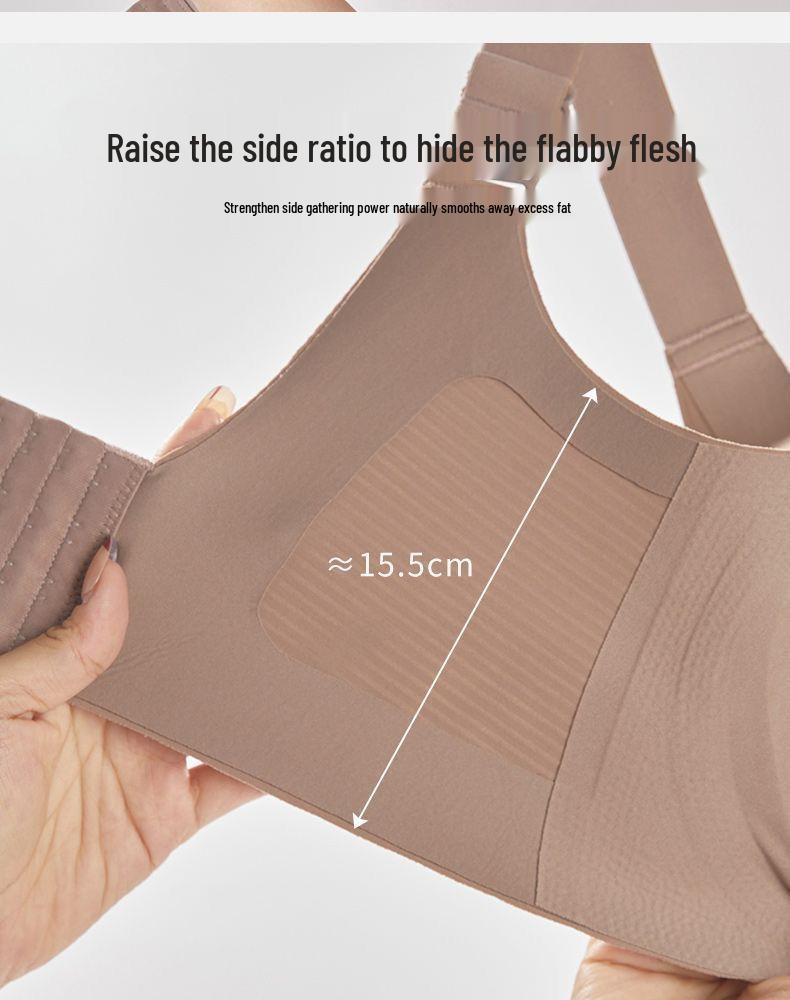 Comfortable Seamless Full-Cup Bra: Anti-Sagging, Side Support, and Breathable for Larger Busts