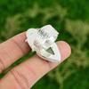 Natural Chrysoprase Stackable Skull And Bone Adjustable Ring 925 Silver