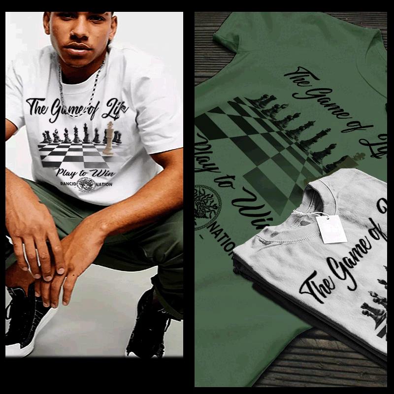 

Gangster t-shirt play to win urban hip hop hustle mafia mob thug white tee S