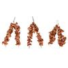 3pcs Guinea Pig Dried Apple Treats String Prevent Constipation Rich Nutrition Dried Apple Slices Chew Toys for Rabbits
