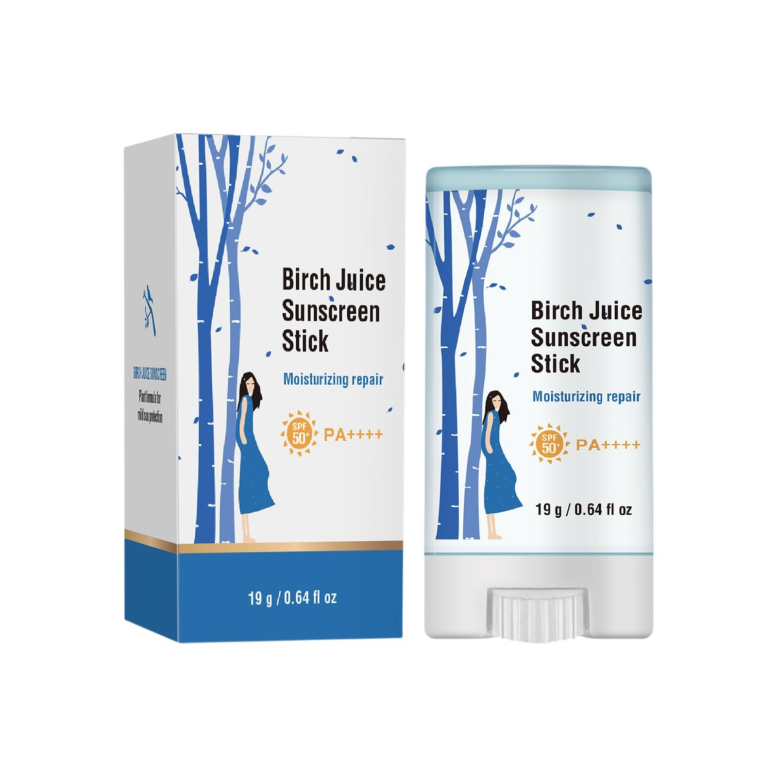 

Солнцезащитный стик с березовым соком Увлажняющий солнцезащитный крем для лица и тела, Нежирный, Безопасный, Удобный для путешествий, Подходит для чувствительной кожи 19 г