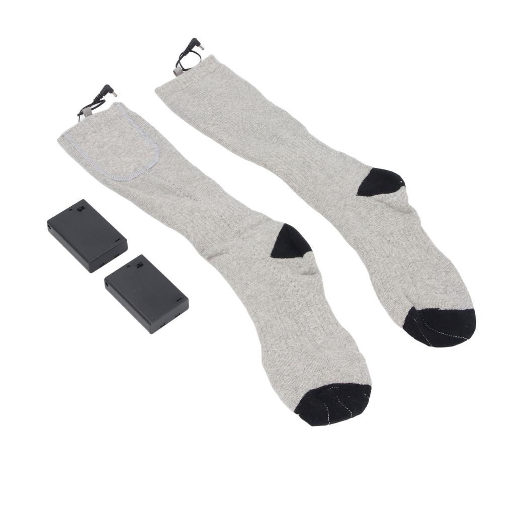 Electric Heated Socks Men Women Rechargeable 2 Sided Heating Washable Portable for Skiing Hiking Camping Uniform Size