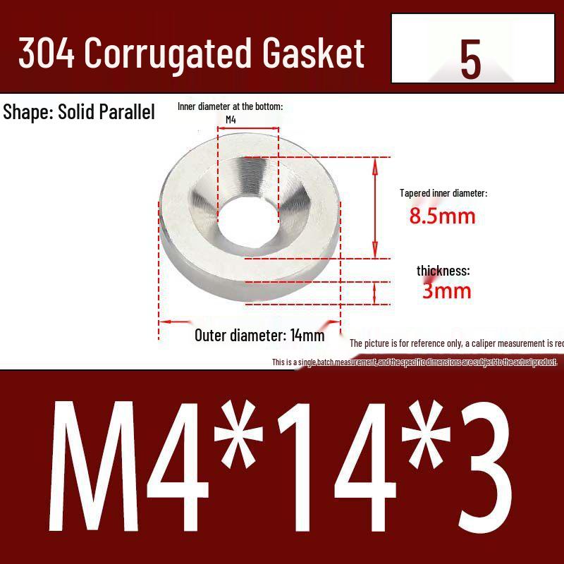 304 Stainless Steel Decorative Conical Fish Eye Washer for M3-M10 Countersunk Holes