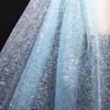 Glitter Mesh Tulle Fabric By The Meter for Clothing Wedding Dress Shirt Veil Background DIY Sewing Decoration Cloth Blue Pink