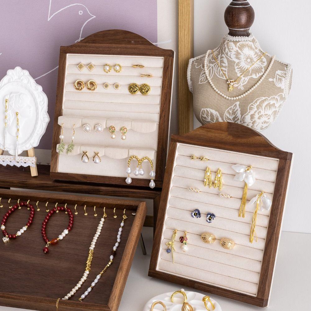 Large Capacity Wooden Jewelry Tray Vertical Jewelry Display Holder  Jewelry Display