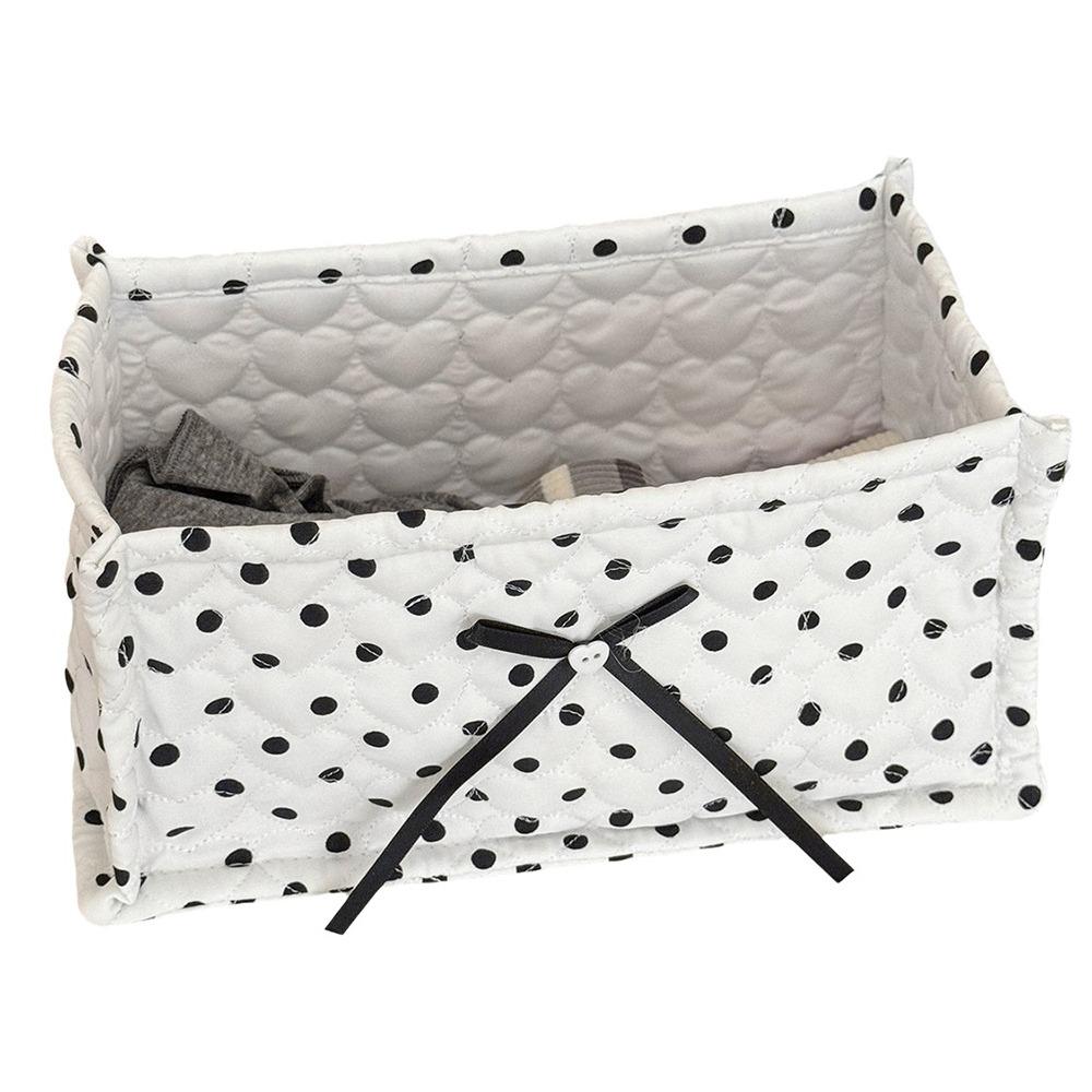 Heart-Shaped Desktop Organizer Rectangular Fabric Storage Box Baby Organizer чёрный