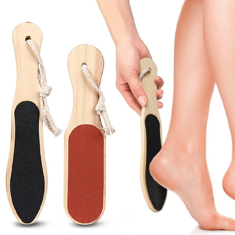 Double Sided Pine Wood Foot File Coarse Fine Grit Natural Pedicure Tool For Effective Heel Toe Exfoliation Care