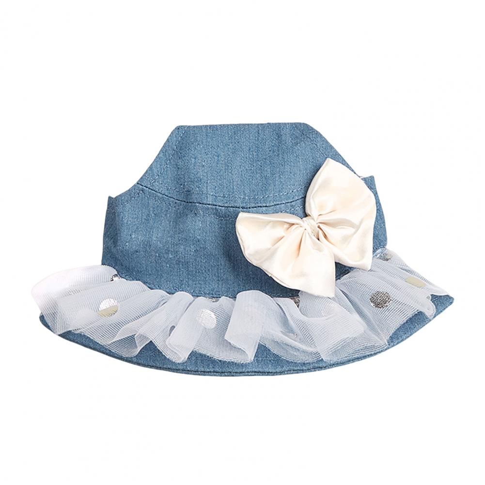 

Pet Sun Protection Hat Dog Sun Hat Pet Sun Protection Baseball Caps with Ear Holes Adjustable Straps for Dogs Cats for Outdoor S синій