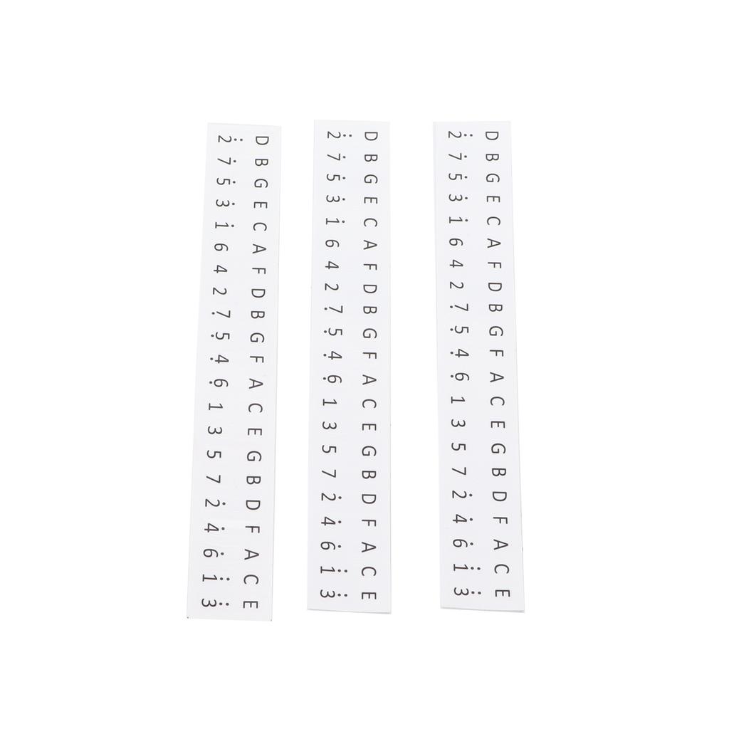 3Pcs Keys Stickers 17‑Key Kalimba Staff Labels Thumb Piano Button Musical Note Decoration