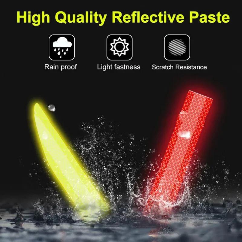 Car Sticker Reflective Warning Safety Tape Anti Collision Warning Reflective Sticker for Automobile Trunk Night Reflective Decal