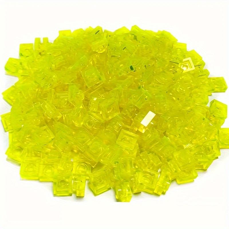 100pcs Transparent 1X1 Dot Thin Brick Small Particles Building Blocks Transparent Parts Two-Dimensional Code Educational Childre