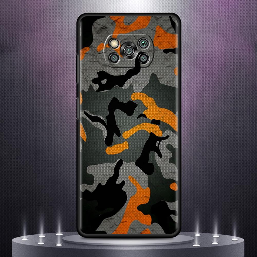Husă pentru telefon pentru Xiaomi Mi Poco X3 NFC 10T Pro 11T 11 Lite Note 10 M3 9T F3 CC9 Husă moale A2 F1 Shell Army Military Camuflage