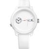 Denim Weiß Silikon/Gummi Herren Quarz Uhr 1791324