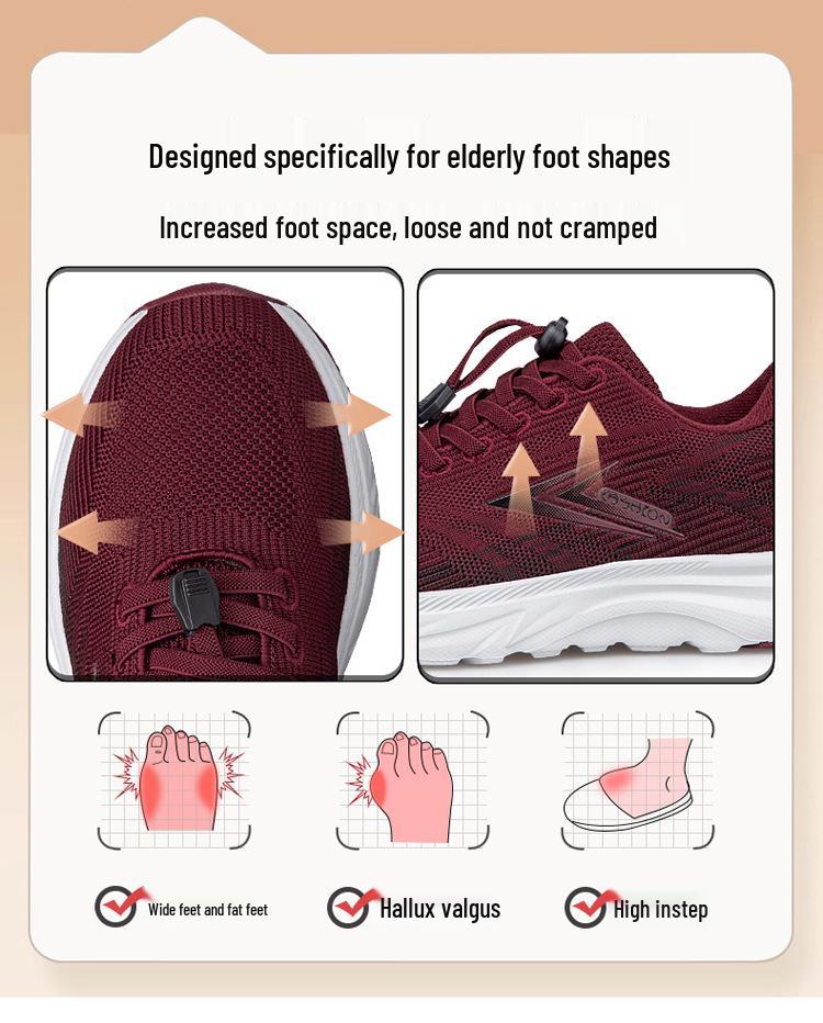 2025 Síťovina Plus Samet Protiskluzové Lehké Vycházkové Boty pro Střední Věk a Starší