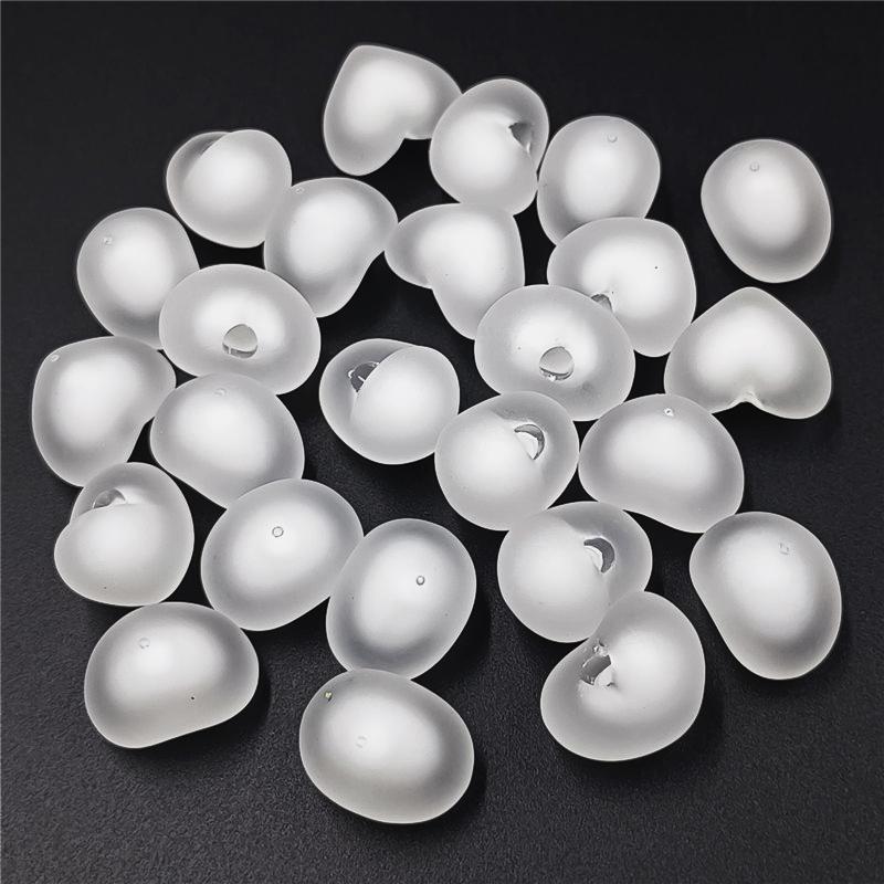 

Товары для вечеринок 10 шт., свободные бусины ярких цветов, кулон, ожерелье, браслет, креативные бусины с одним ушком, резиновая банка, сердце, персиковое сердце, бусины, акрил белый