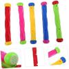 BESTonZON 5-Piece Colorful Dive Rings Set, Durable Plastic Pool Diving Toys, Safe & Skin-Friendly, Promotes Swimming Fun & Diving Skills